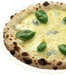 クアトロフォルマッジ  チーズ好きにはたまらない！1300円  MIXチーズ/パルメザンチーズ/モツツァレラチーズ/ゴルゴンゾーラ/バジル